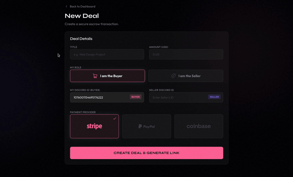 Deal Creation Demo